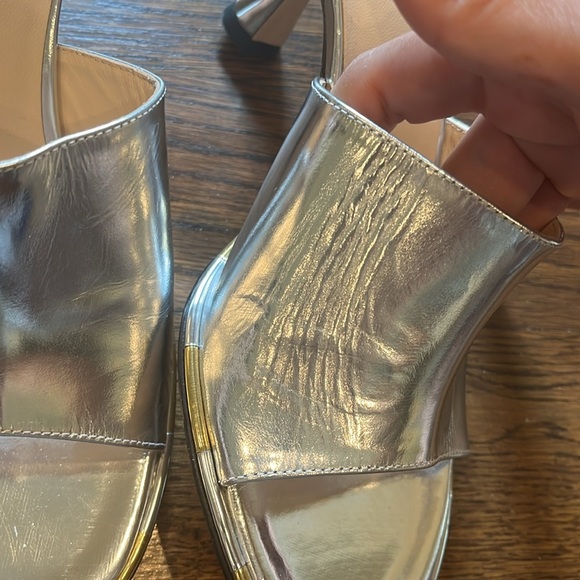 Wandler new 38 Silver Mules Modern Minimalist Design - Picture 4 of 5